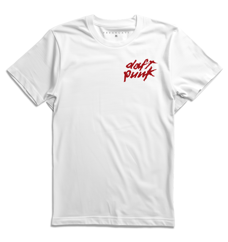 Camiseta unisex branca DAFT PUNK AROUND THE WORLD