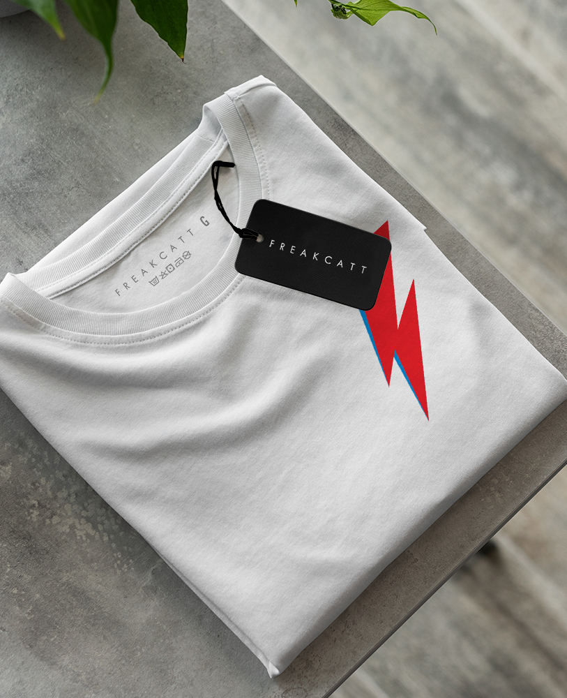 Camiseta unisex branca DAVID BOWIE - POSTER