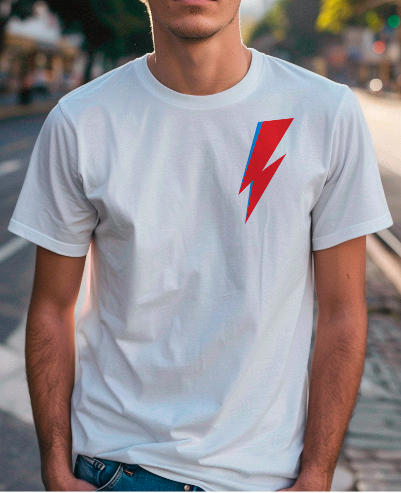 Camiseta unisex branca DAVID BOWIE - POSTER