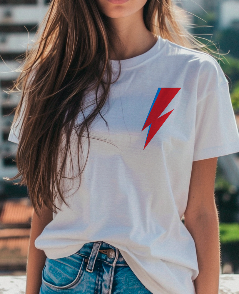 Camiseta unisex branca DAVID BOWIE - POSTER