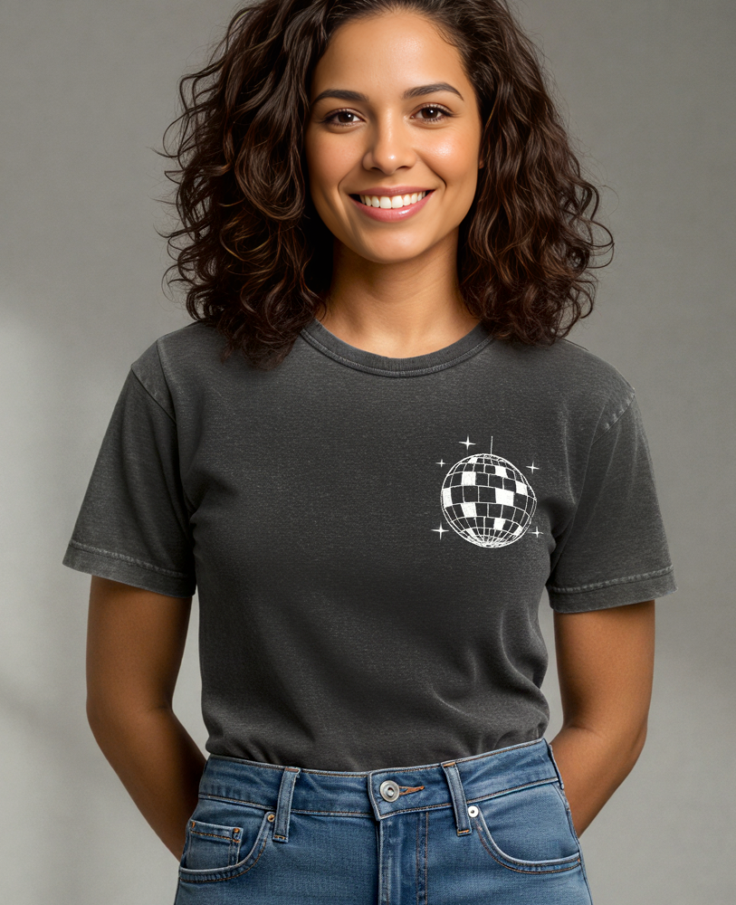 Camiseta unisex marmorizada DISCOBALL