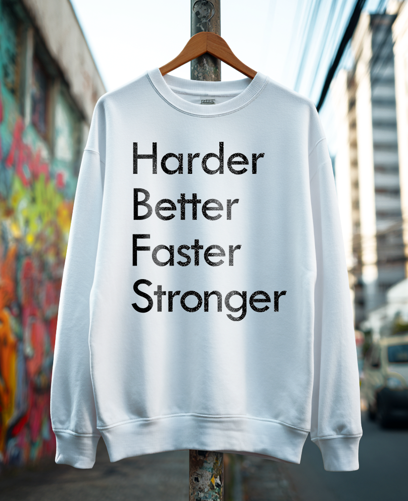 Moletom careca DAFT PUNK HARDER BETTER FASTER STRONGER