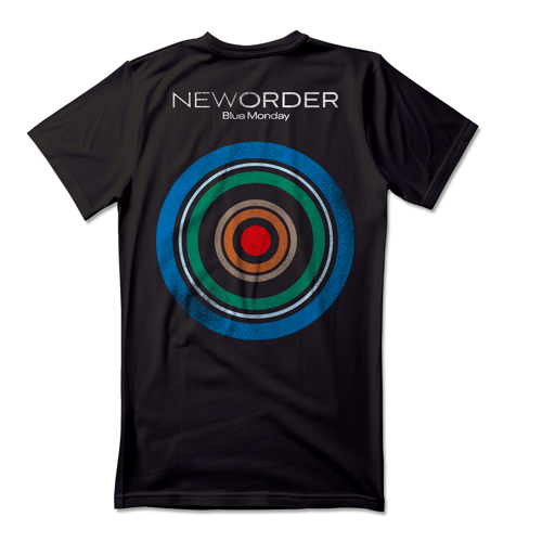 Camiseta preta unisex NEW ORDER BLUE MONDAY