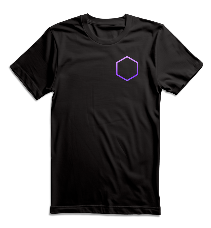 Camiseta unisex preta PURPLE DISCO MACHINE