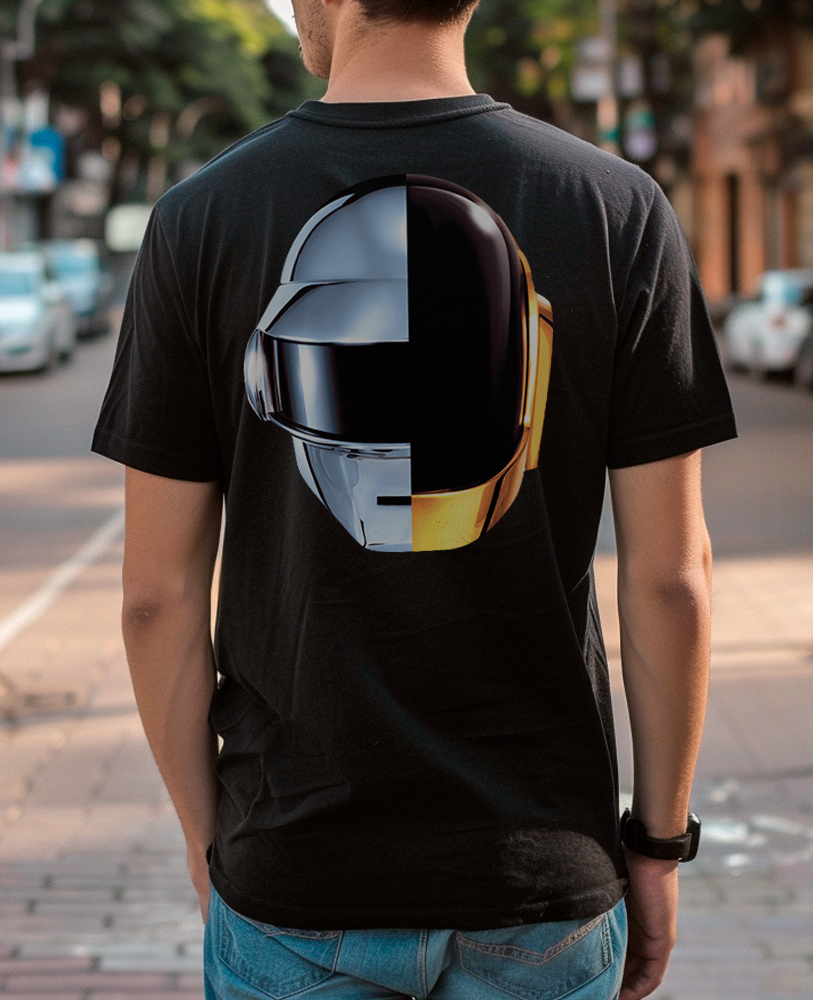 Camiseta preta unisex DAFT PUNK RANDOM ACCESS MEMORIES
