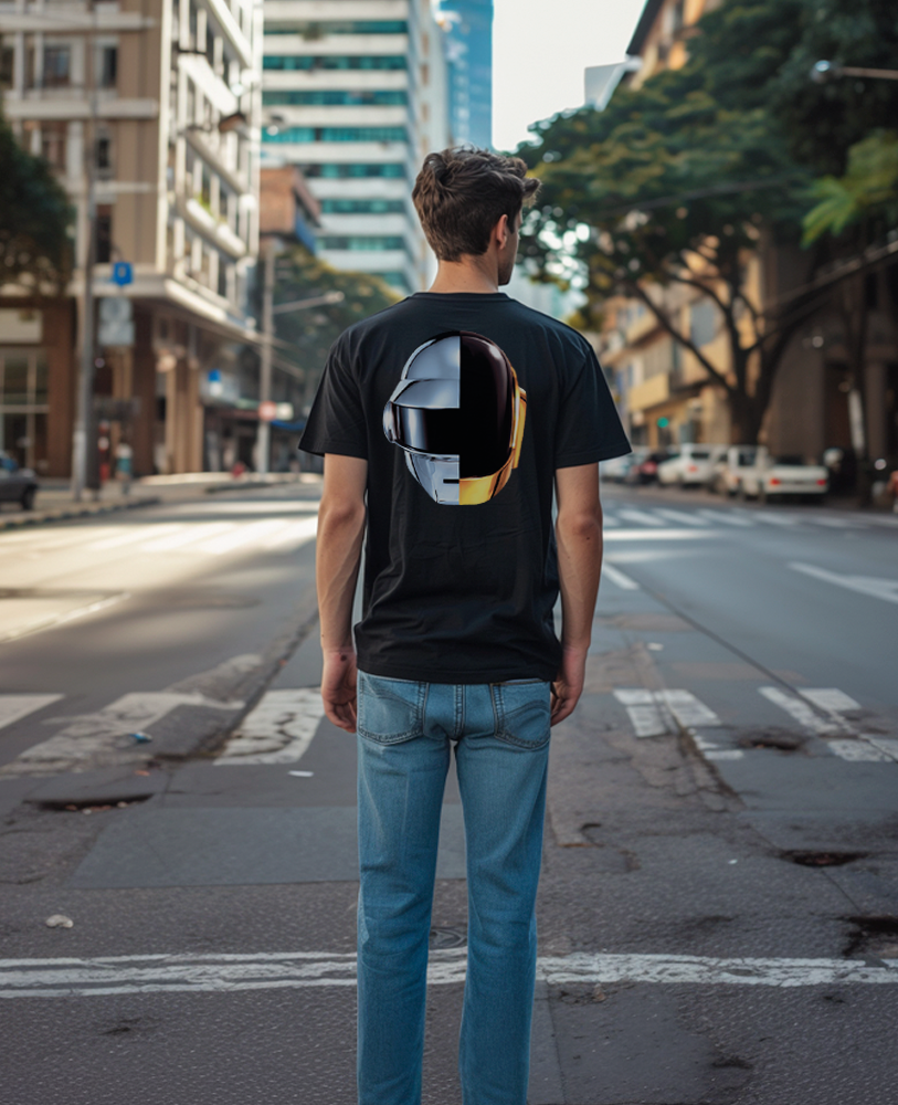 Camiseta preta unisex DAFT PUNK RANDOM ACCESS MEMORIES