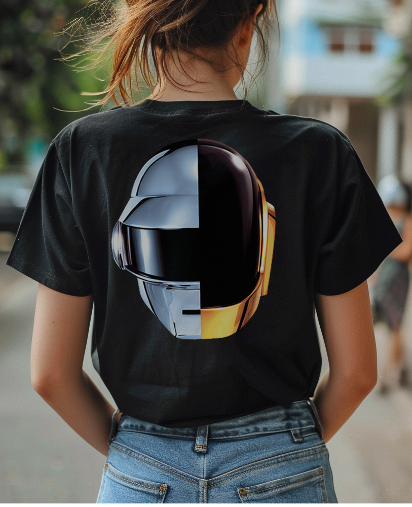 Camiseta preta unisex DAFT PUNK RANDOM ACCESS MEMORIES
