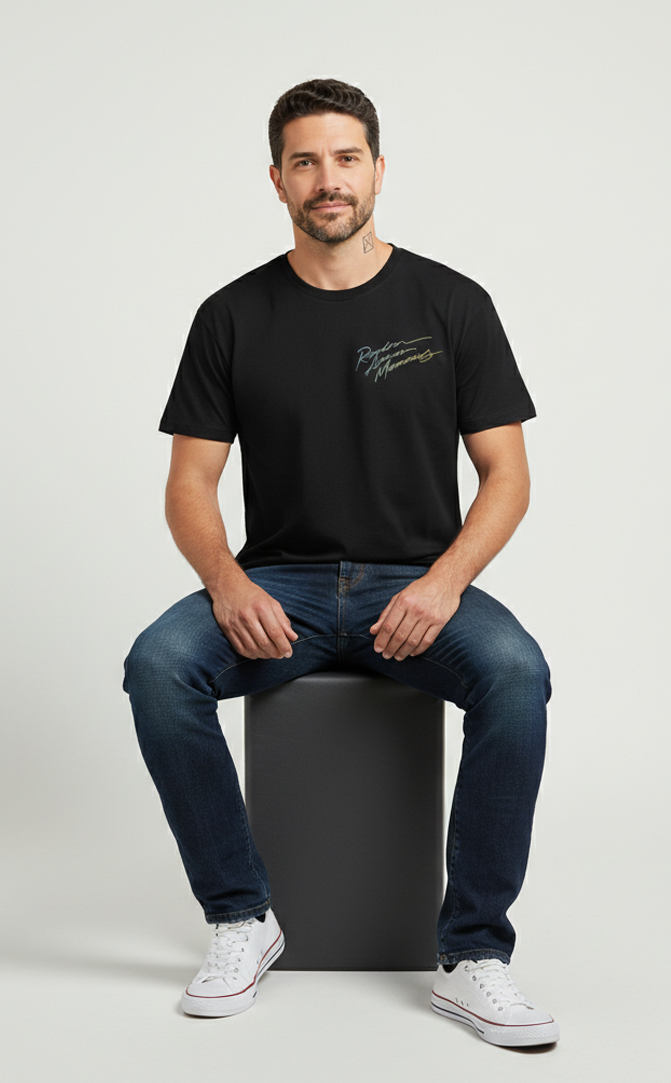 Camiseta unisex preta DAFT PUNK RANDOM ACCESS MEMORIES