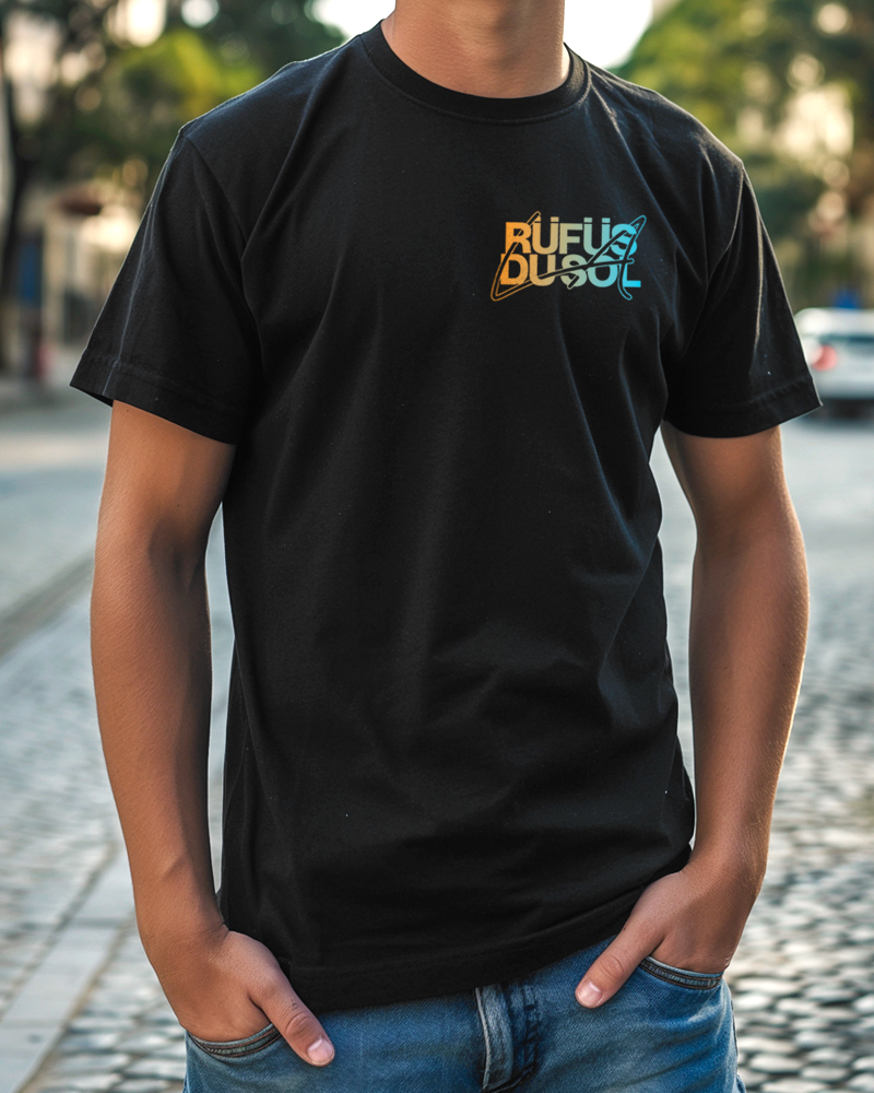 Camiseta unisex preta RUFUS DU SOL - LOS ANGELES