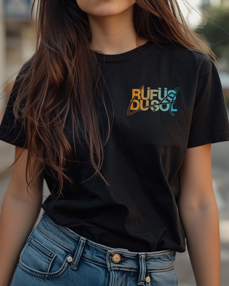 Camiseta unisex preta RUFUS DU SOL - LOS ANGELES