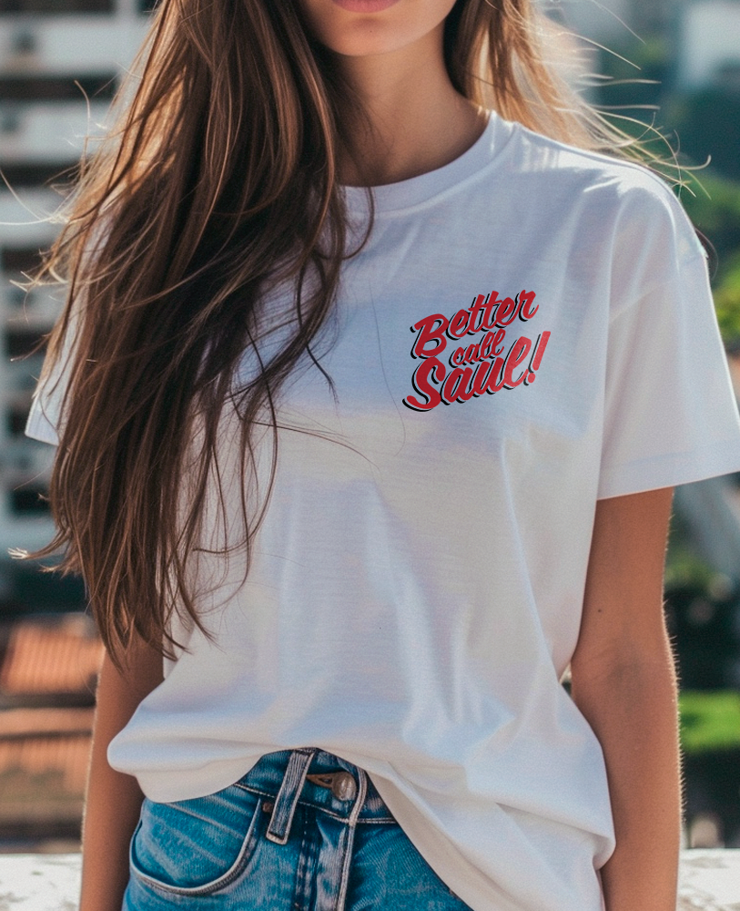 Camiseta unisex branca "BETTER CALL SAUL"