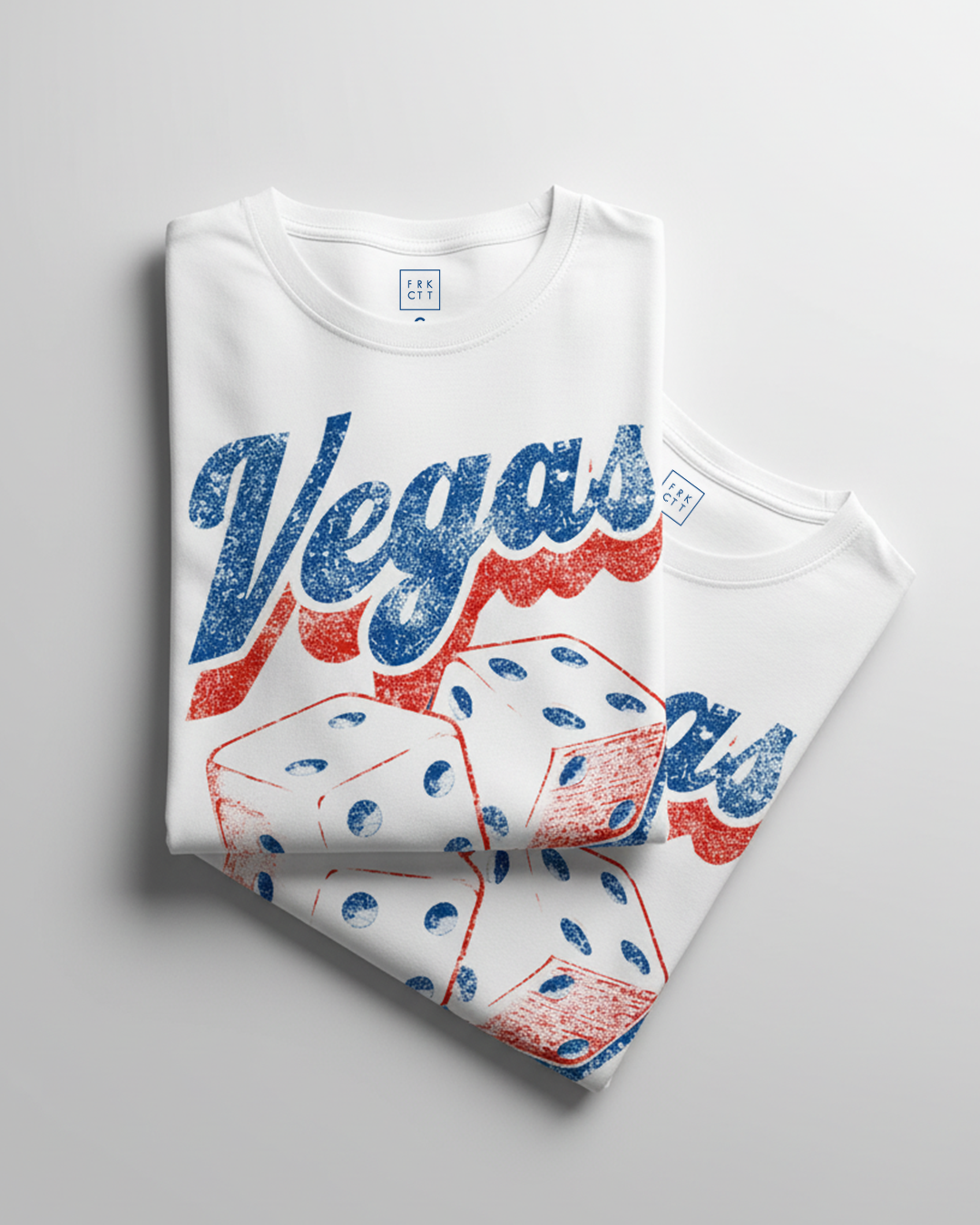 Camiseta unisex branca VEGAS