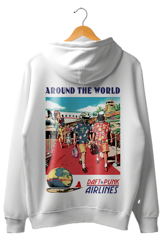 Moletom canguru unisex DAFT PUNK AROUND THE WORLD