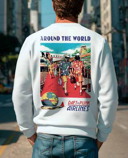 Moletom careca unisex DAFT PUNK AROUND THE WORLD
