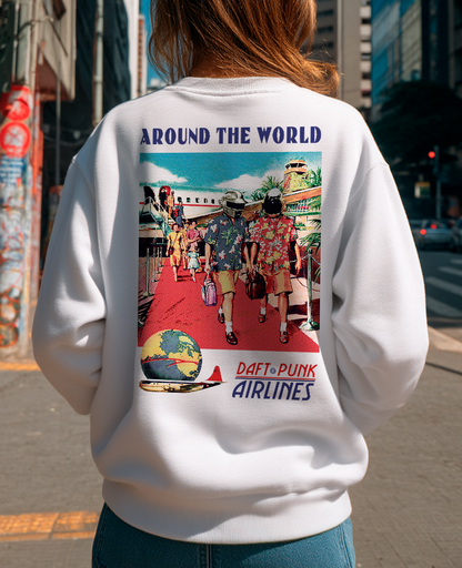 Moletom careca unisex DAFT PUNK AROUND THE WORLD