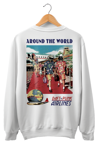 Moletom careca unisex DAFT PUNK AROUND THE WORLD