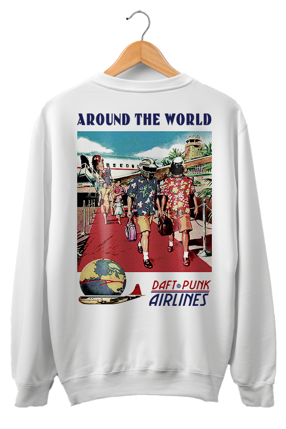 Moletom careca unisex DAFT PUNK AROUND THE WORLD