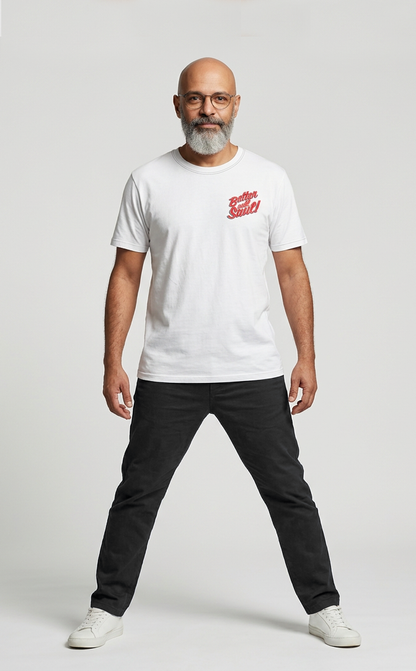 Camiseta unisex branca "BETTER CALL SAUL"