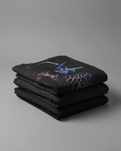 Camiseta unisex preta MICHAEL JACKSON BILLIE JEAN