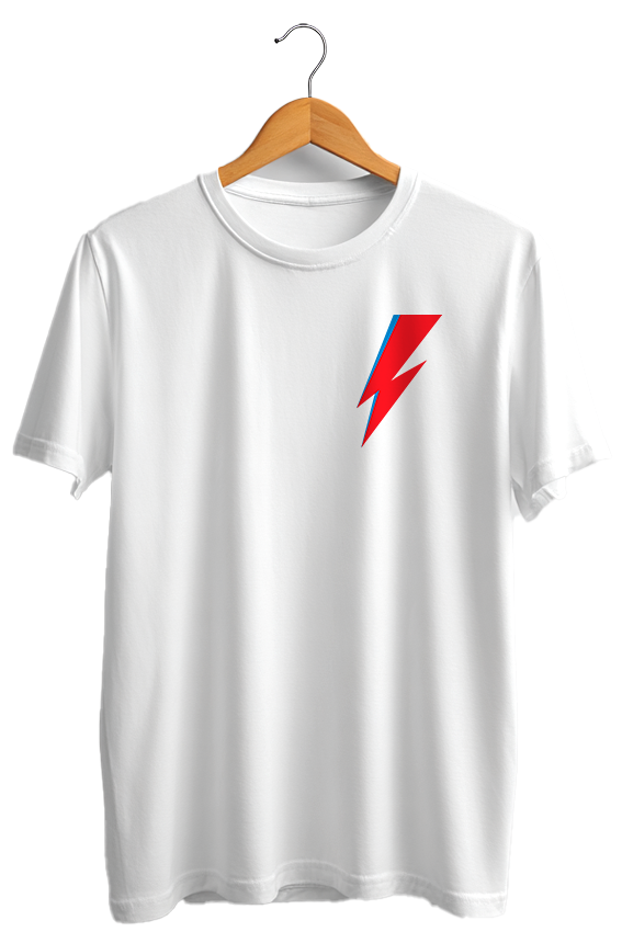 Camiseta unisex branca DAVID BOWIE - POSTER