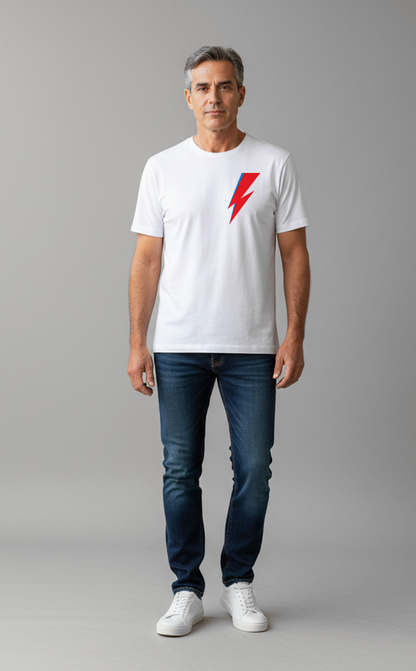 Camiseta unisex branca DAVID BOWIE - POSTER