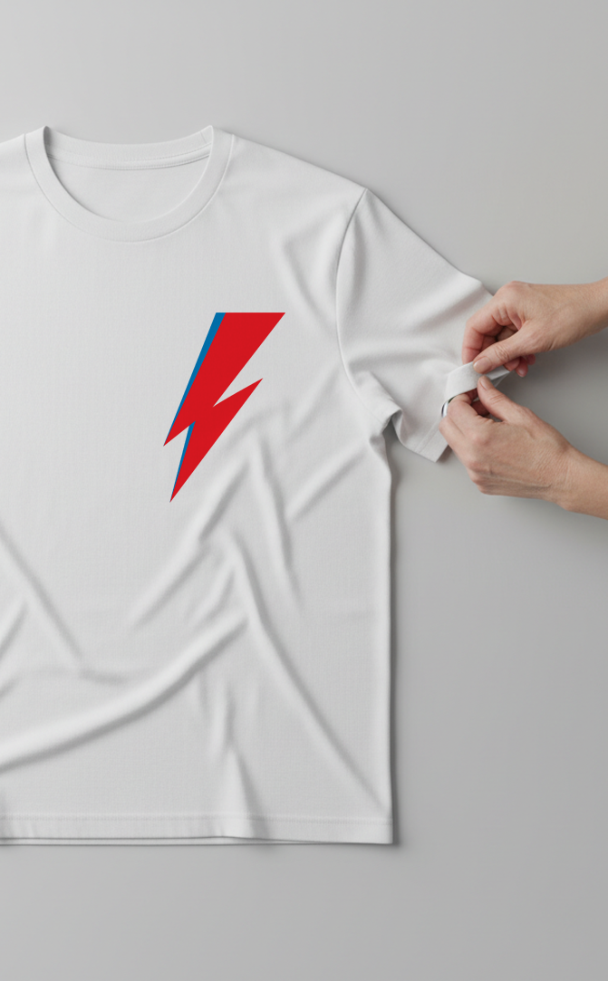 Camiseta unisex branca DAVID BOWIE - POSTER