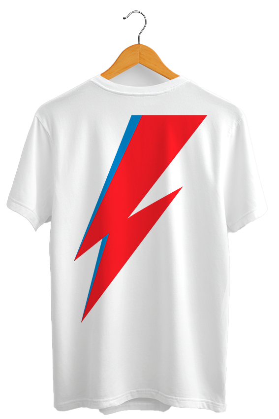 Camiseta unisex branca DAVID BOWIE - 1973