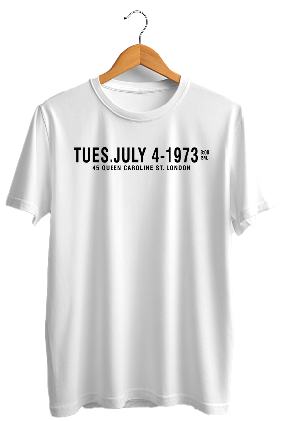 Camiseta unisex branca DAVID BOWIE - 1973