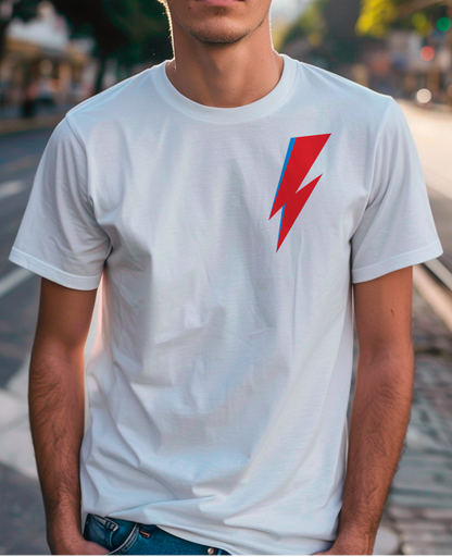 Camiseta unisex branca DAVID BOWIE - POSTER