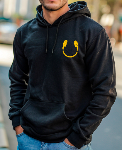Moletom canguru unisex HEADPHONE SMILE