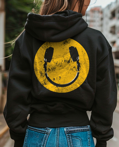 Moletom canguru unisex HEADPHONE SMILE