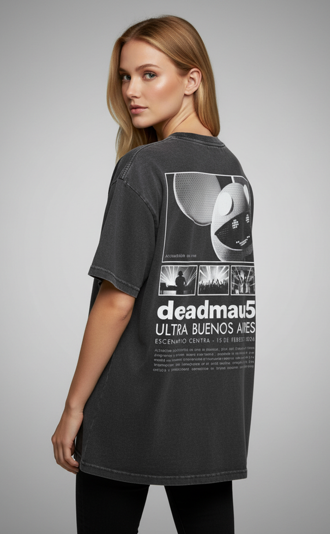 Camiseta Unisex marmorizada DEADMAU5