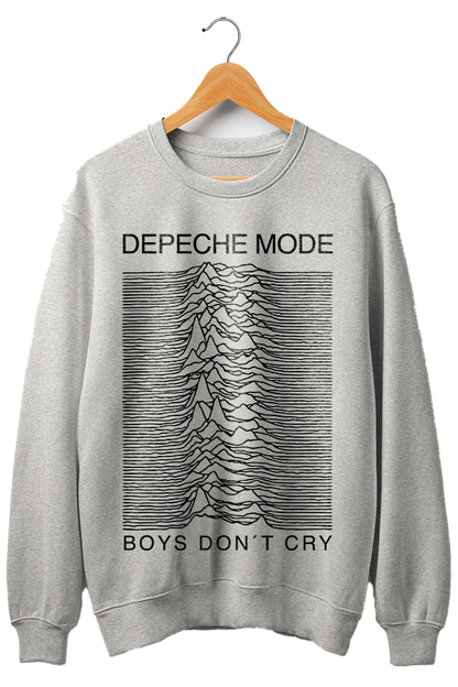 Moletom unisex cinza mescla JOY DEPECHE THE CURE