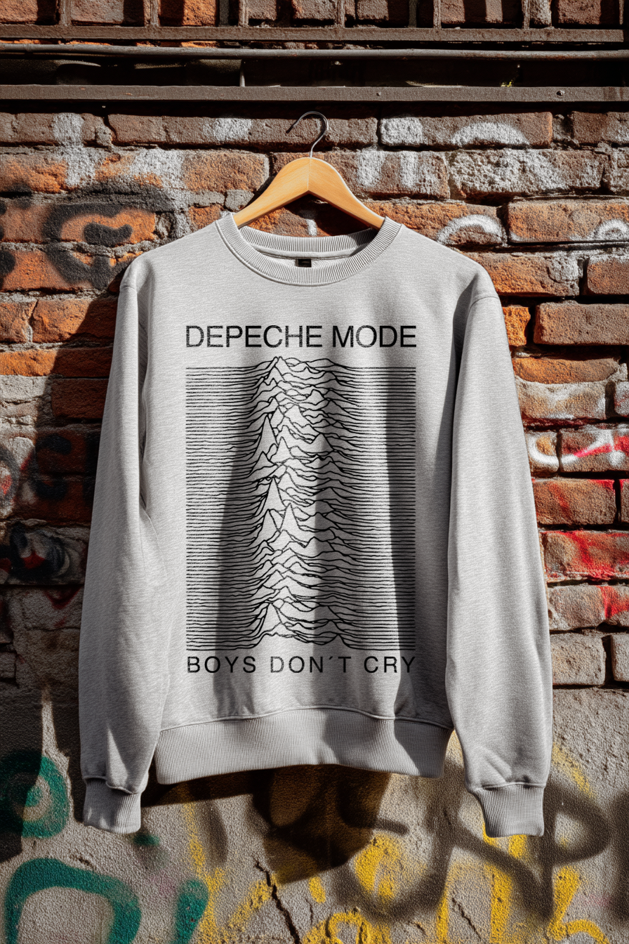 Moletom unisex cinza mescla JOY DEPECHE THE CURE