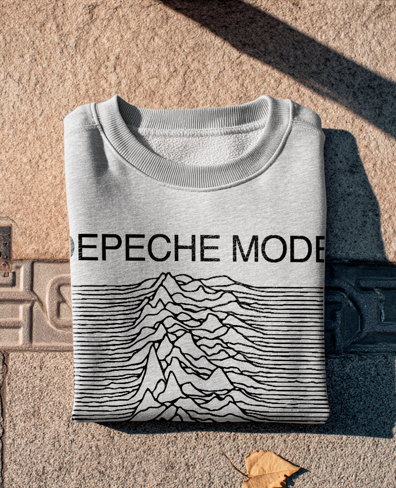 Moletom unisex cinza mescla JOY DEPECHE THE CURE
