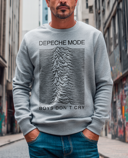 Moletom unisex cinza mescla JOY DEPECHE THE CURE