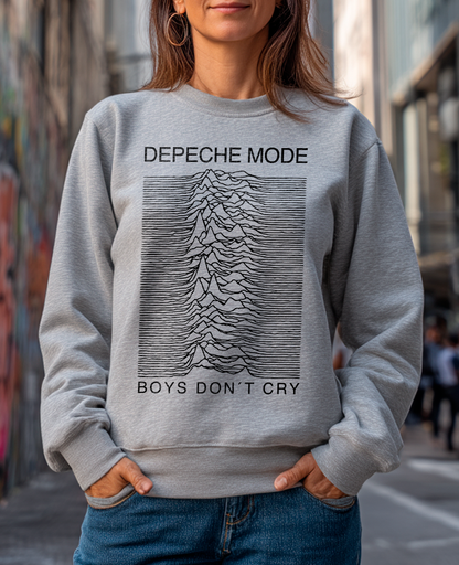 Moletom unisex cinza mescla JOY DEPECHE THE CURE