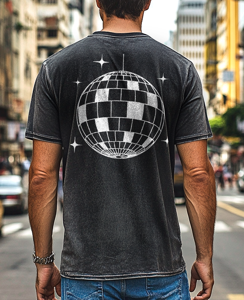 Camiseta unisex marmorizada DISCOBALL
