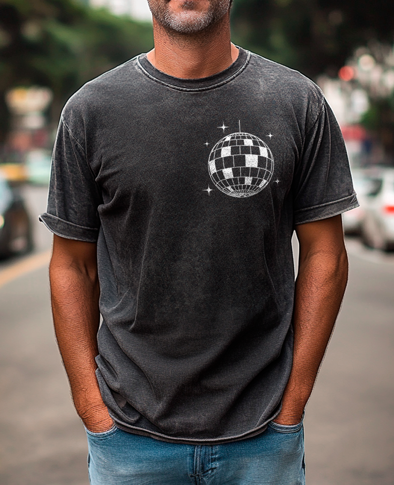 Camiseta unisex marmorizada DISCOBALL