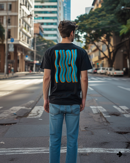 Camiseta unisex preta FUCK