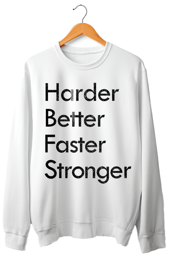 Moletom careca DAFT PUNK HARDER BETTER FASTER STRONGER