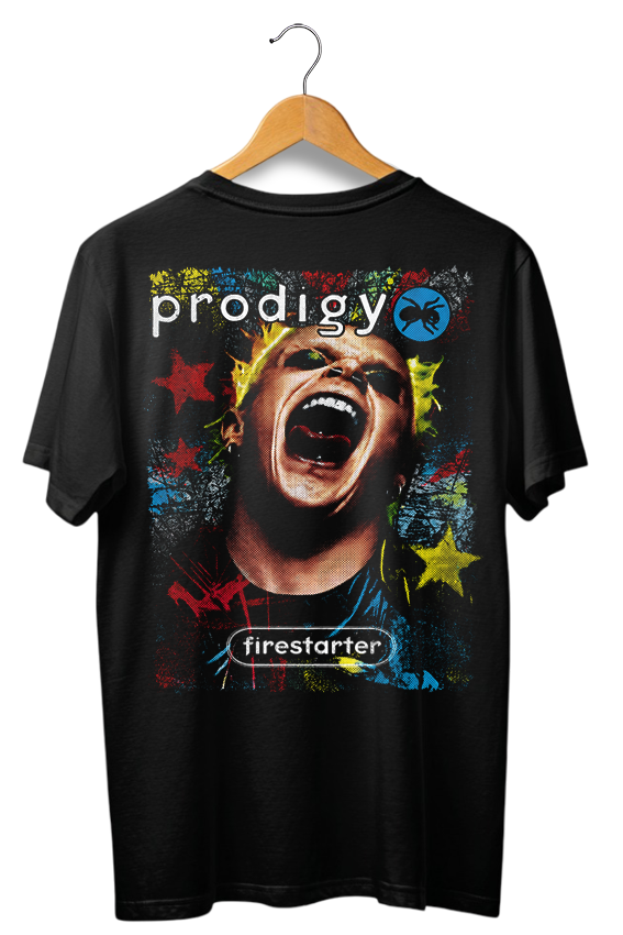 Camiseta Unisex preta PRODIGY FIRESTARTER