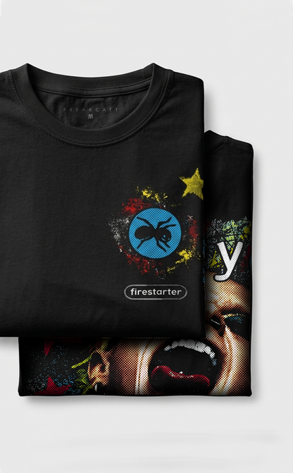 Camiseta Unisex preta PRODIGY FIRESTARTER