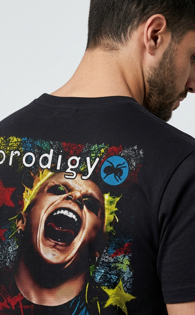Camiseta Unisex preta PRODIGY FIRESTARTER