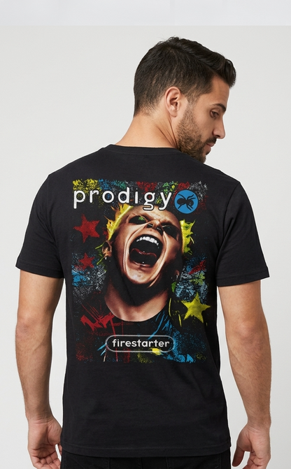 Camiseta Unisex preta PRODIGY FIRESTARTER