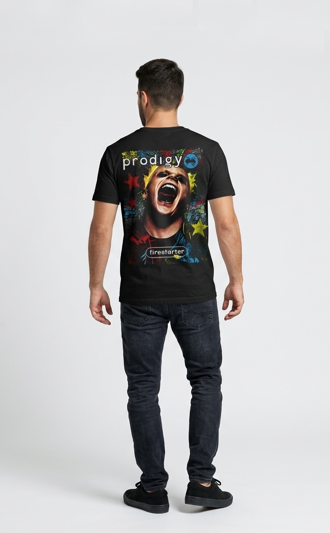 Camiseta Unisex preta PRODIGY FIRESTARTER