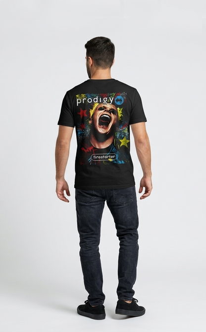 Camiseta Unisex preta PRODIGY FIRESTARTER