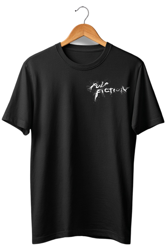 Camiseta unisex preta PULP FICTION