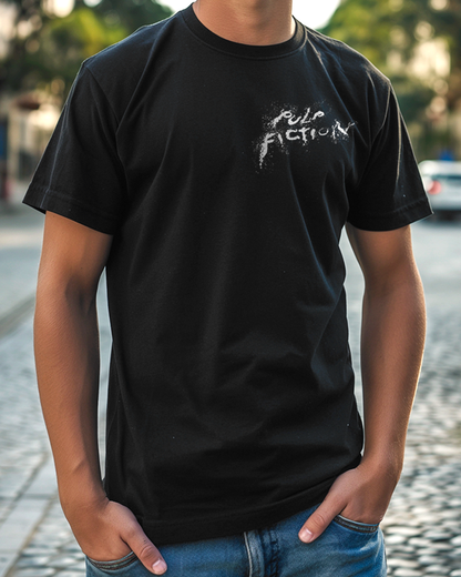 Camiseta unisex preta "PULP FICTION"