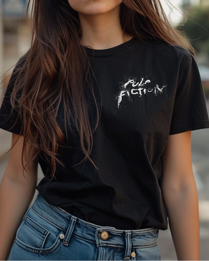 Camiseta unisex preta "PULP FICTION"